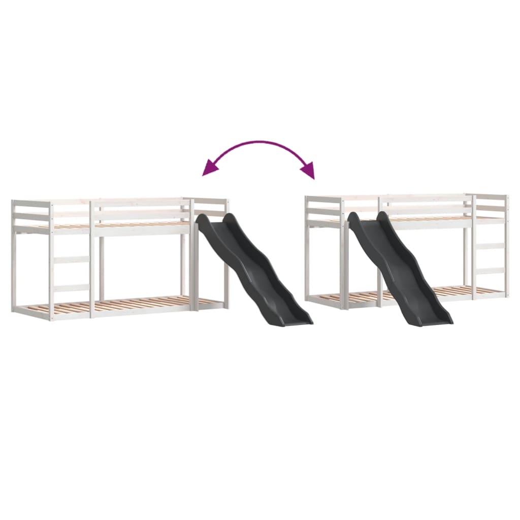 Bunk Bed With Slide&Ladder Without Mattress Small Single