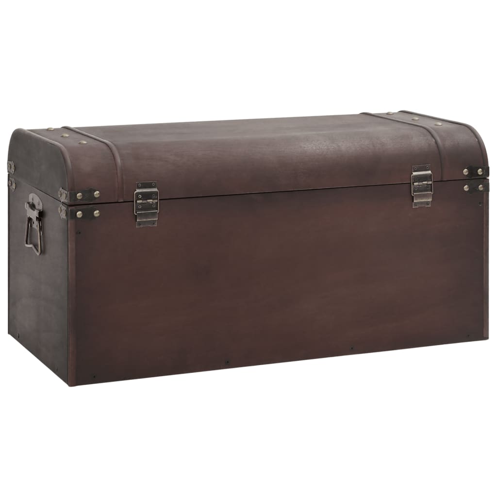 Treasure Chest With Latches Dark Brown Plywood