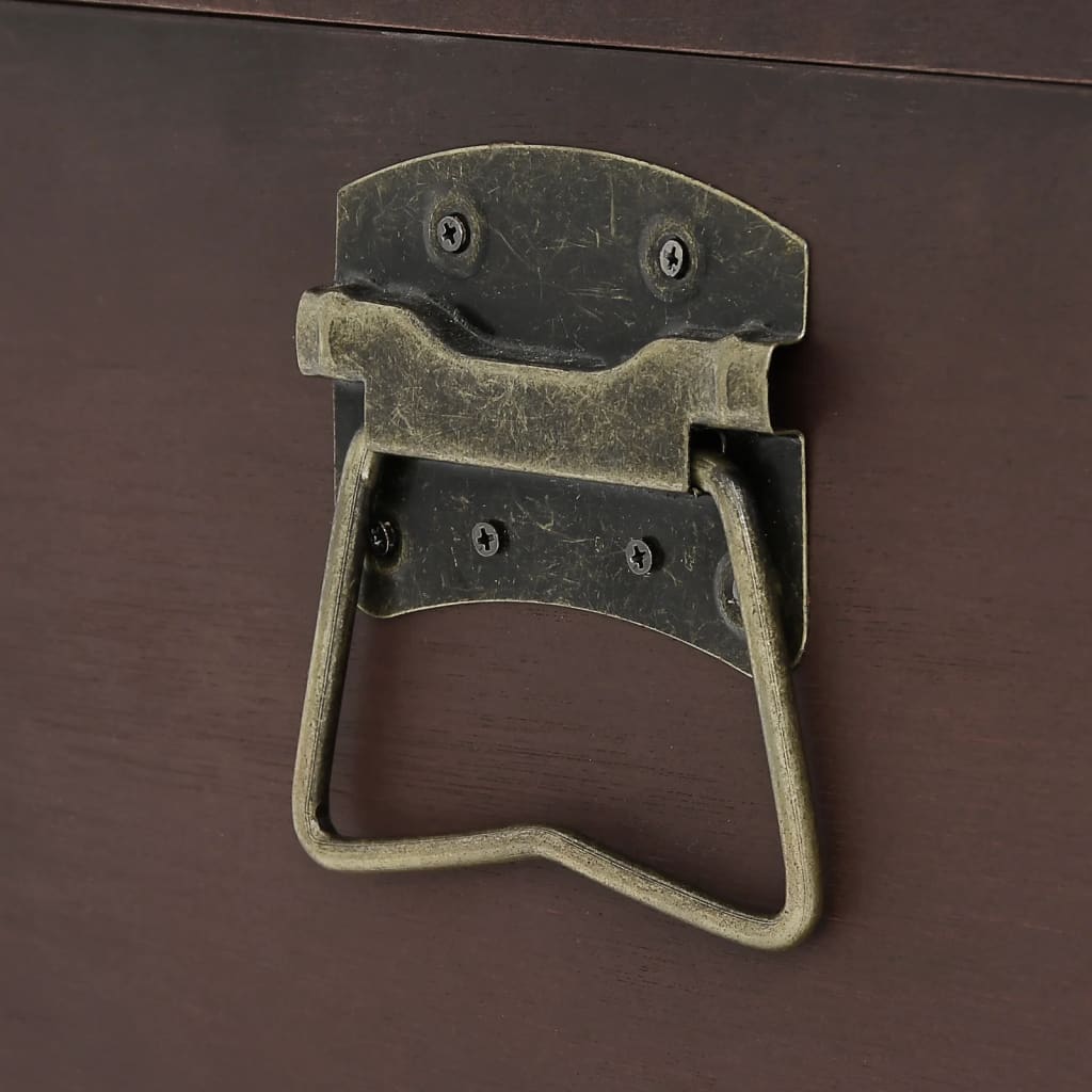 Treasure Chest With Latches Dark Brown Plywood