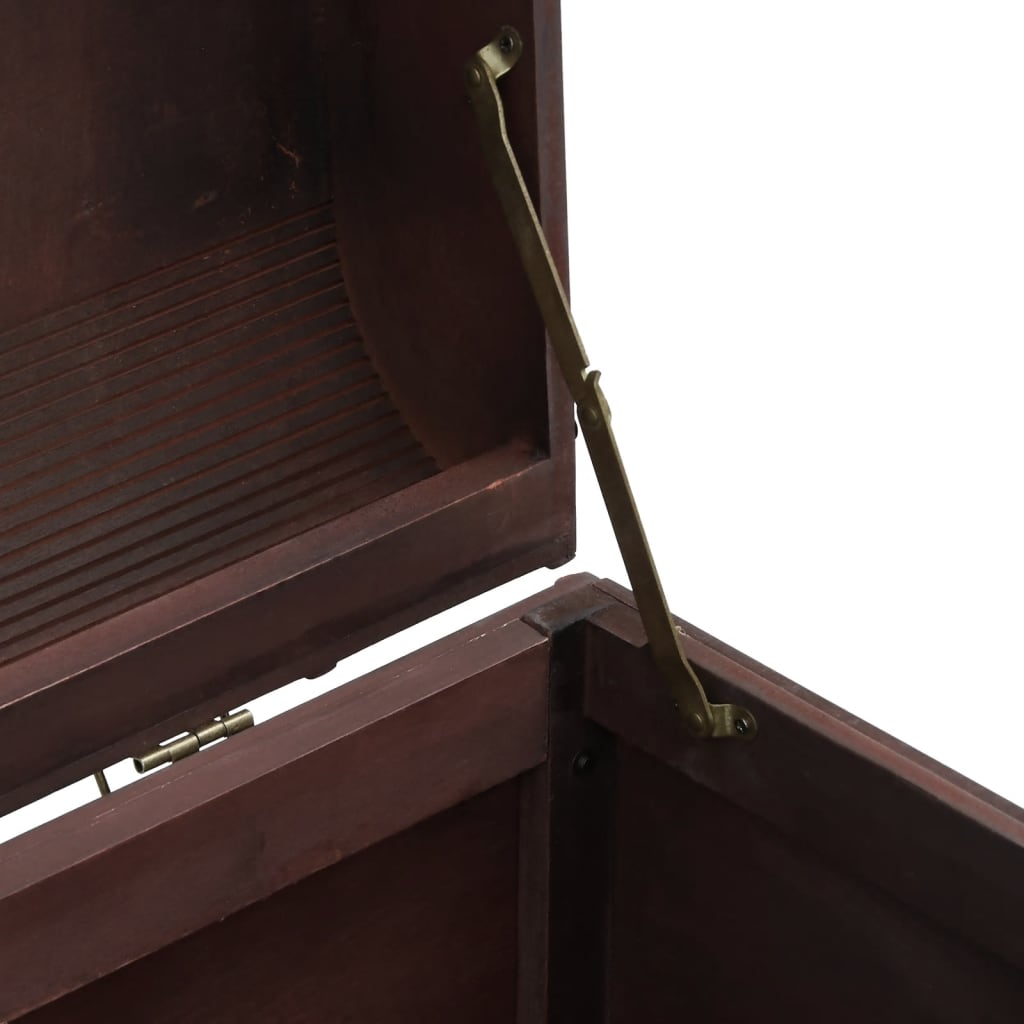 Treasure Chest With Latches Dark Brown Plywood