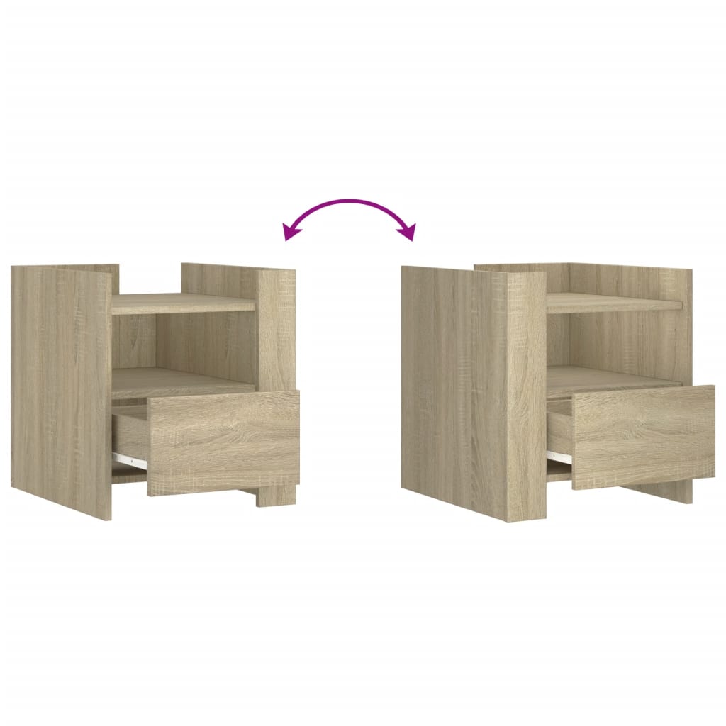 Bedside Cabinet 45X50X50 Cm Engineered Wood