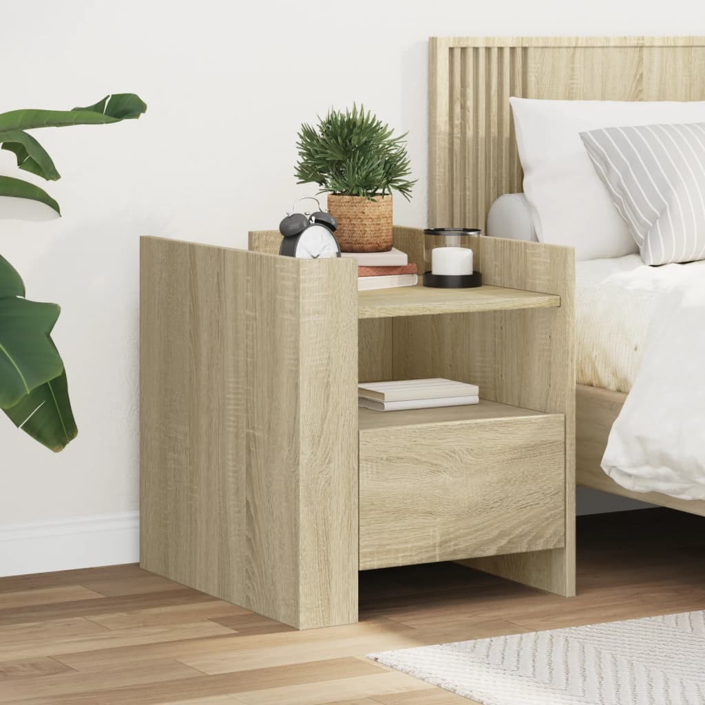 Bedside Cabinet 45X50X50 Cm Engineered Wood