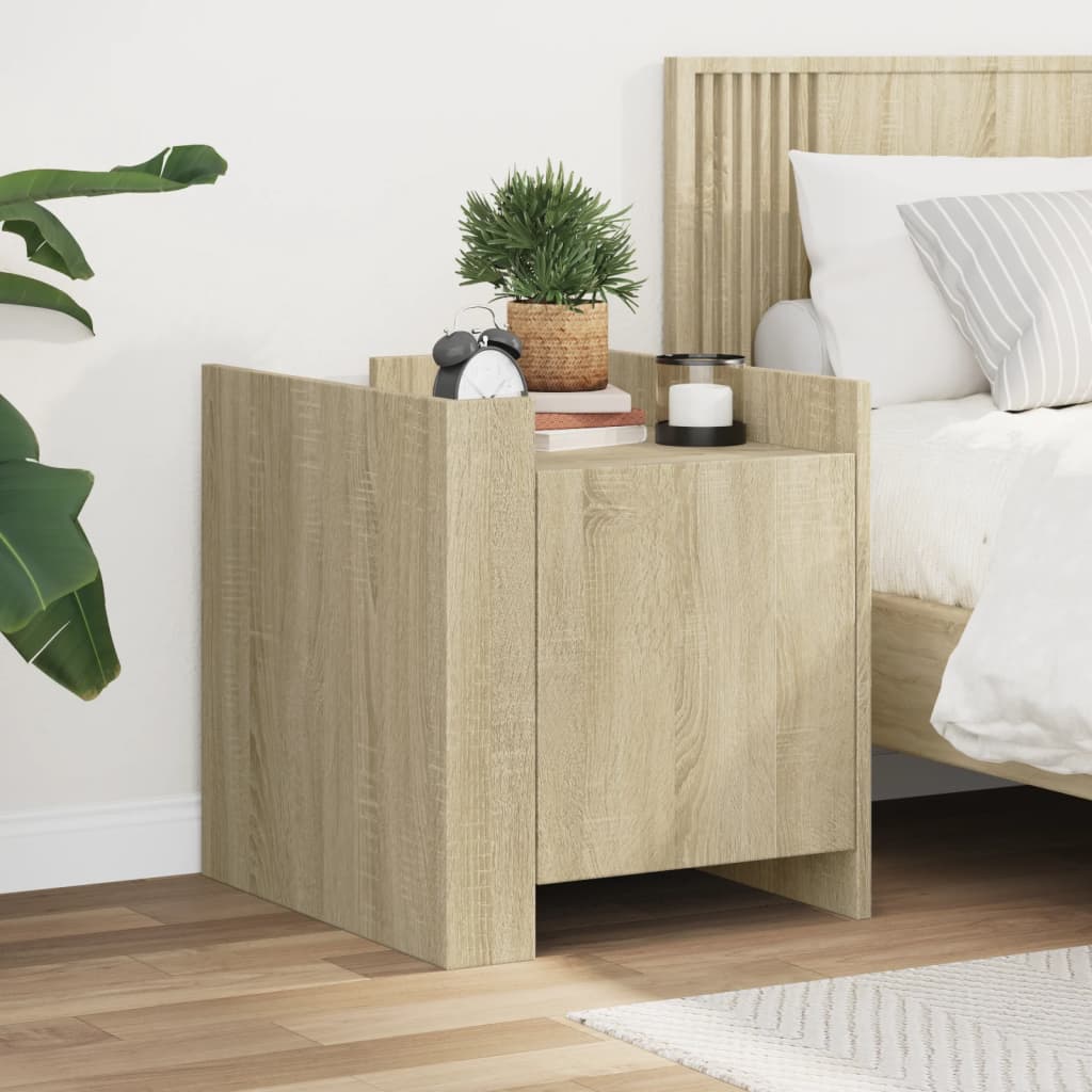 Bedside Cabinet 45X50X50 Cm Engineered Wood