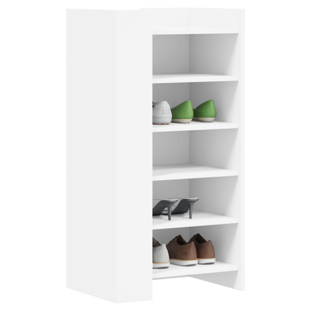 Shoe Cabinet Concrete 52X37.5X100 Cm Engineered Wood