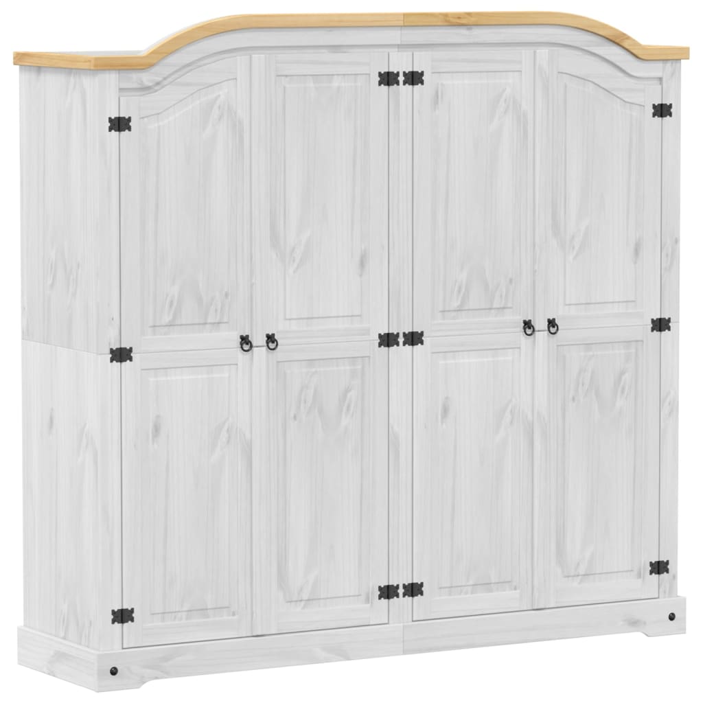 Wardrobe Corona 194X52X186 Cm Solid Wood Pine