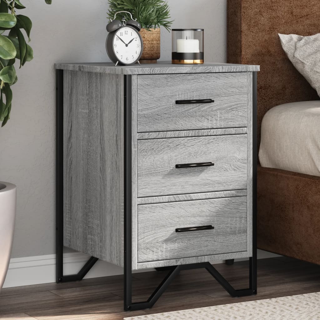 Bedside Cabinet 40X41X60 Cm Engineered Wood
