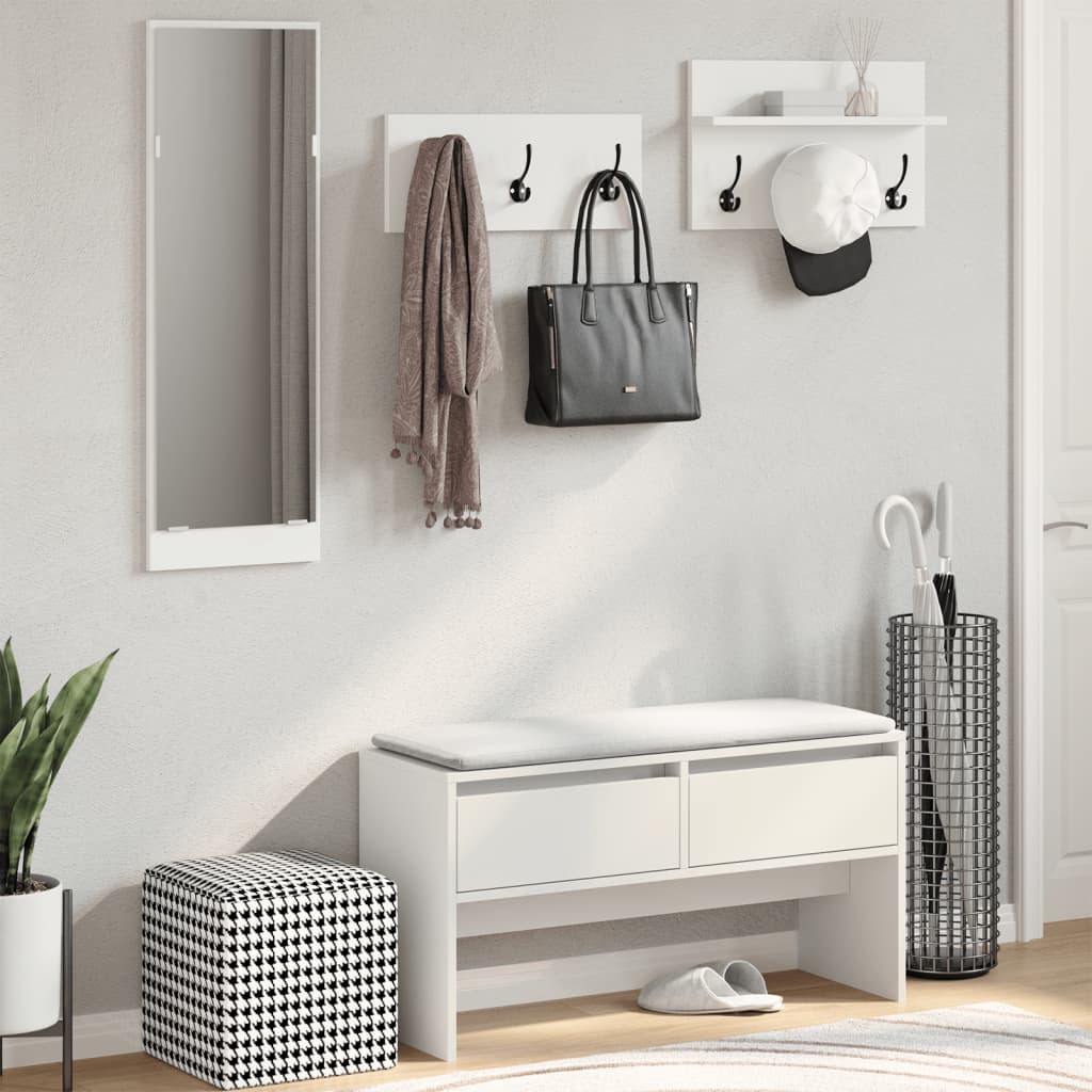 4 Piece Hallway Furniture Set Engineered Wood