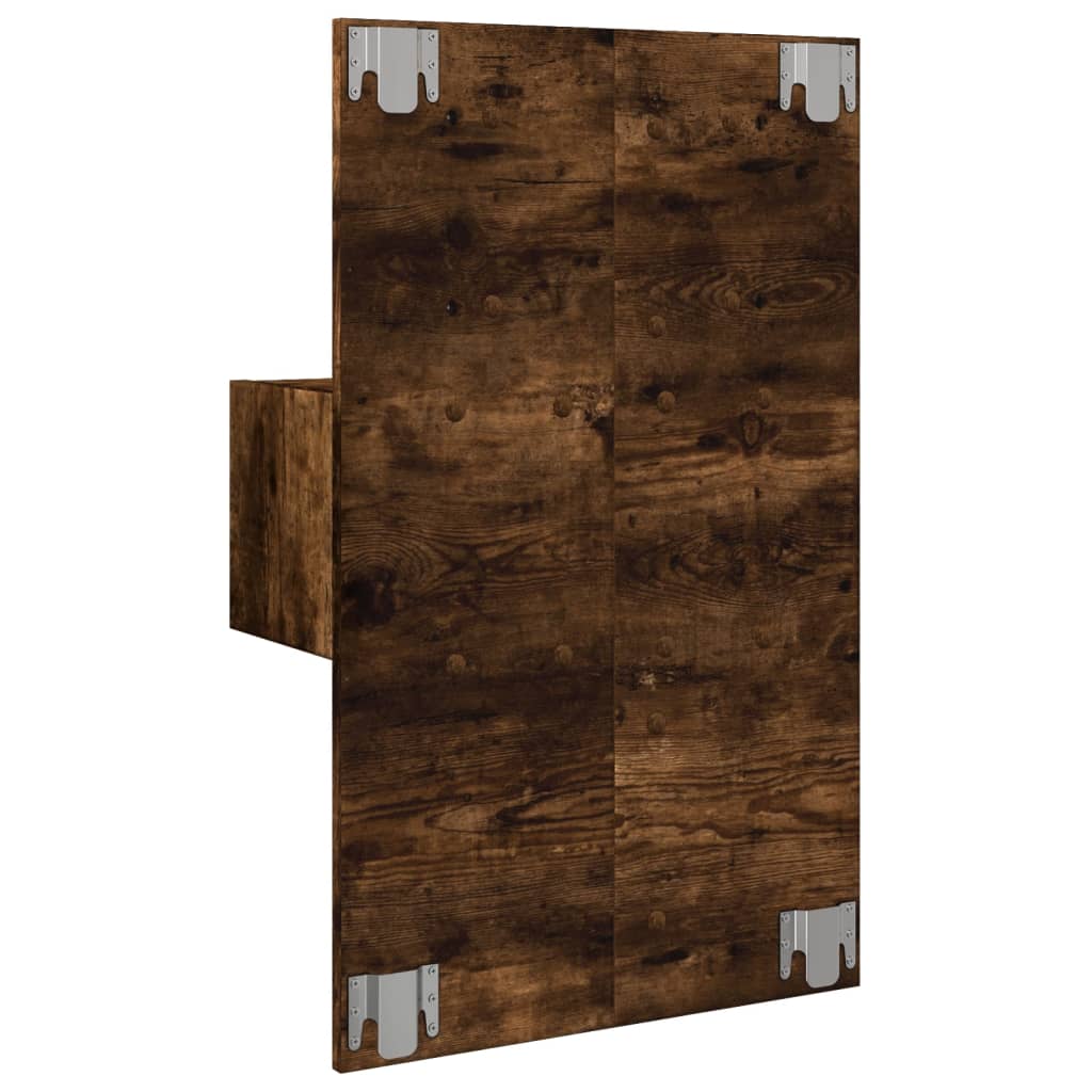 Wall-Mounted Bedside Cabinet With Led Lights