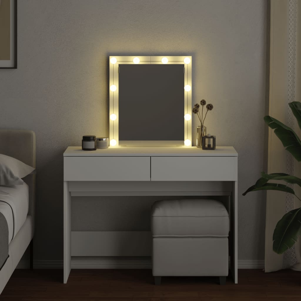 Dressing Table With Led 100X40X130 Cm