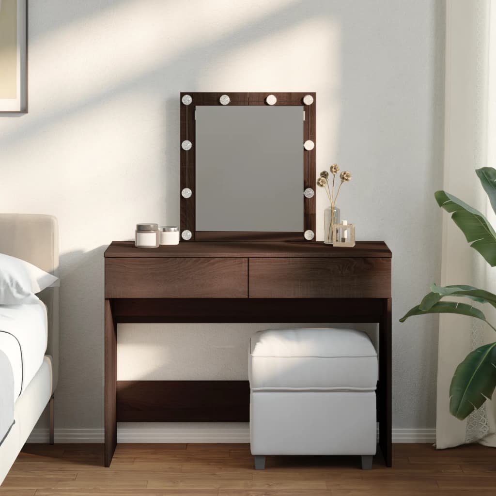 Dressing Table With Led 100X40X130 Cm