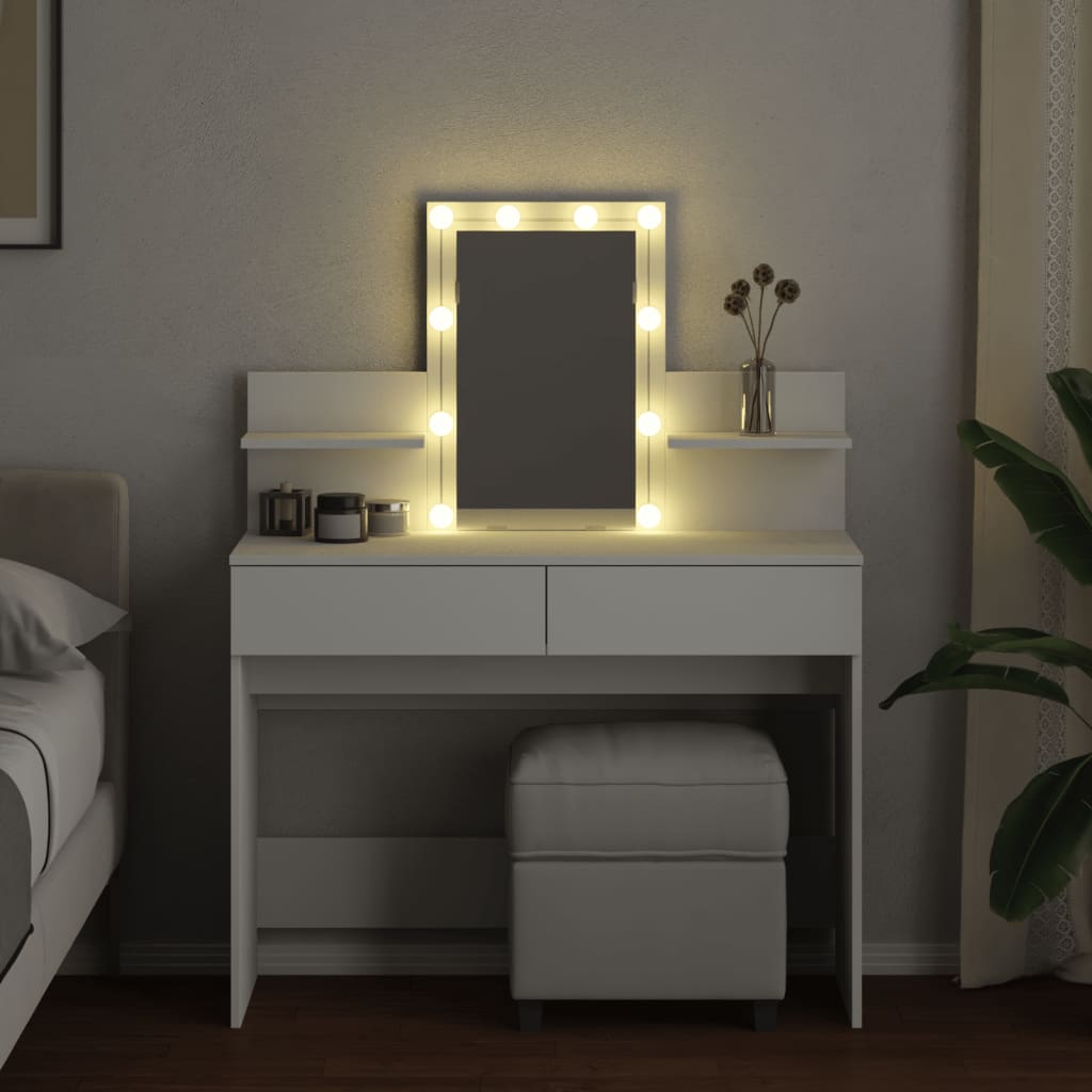 Dressing Table With Led 100X40X130 Cm