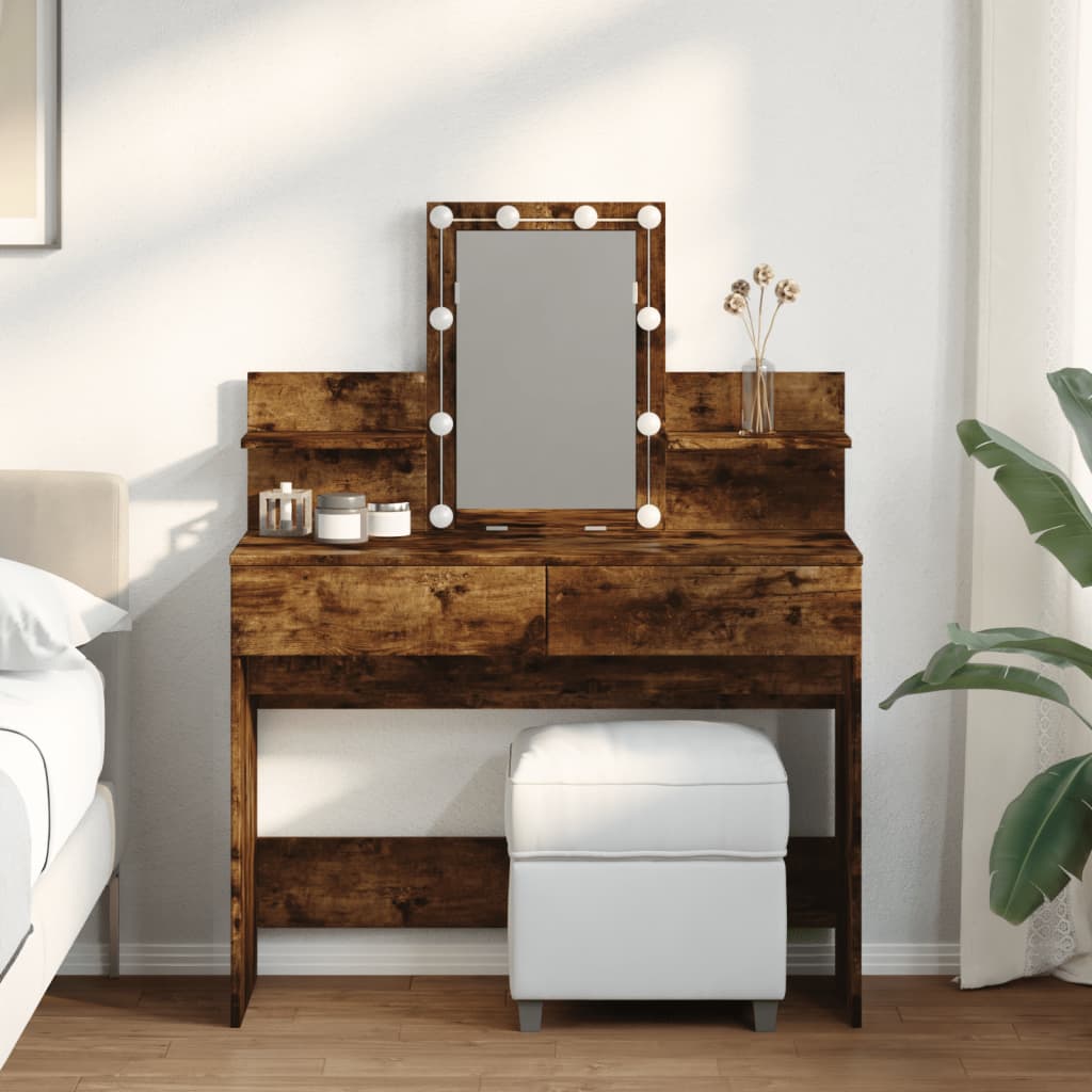 Dressing Table With Led 100X40X130 Cm