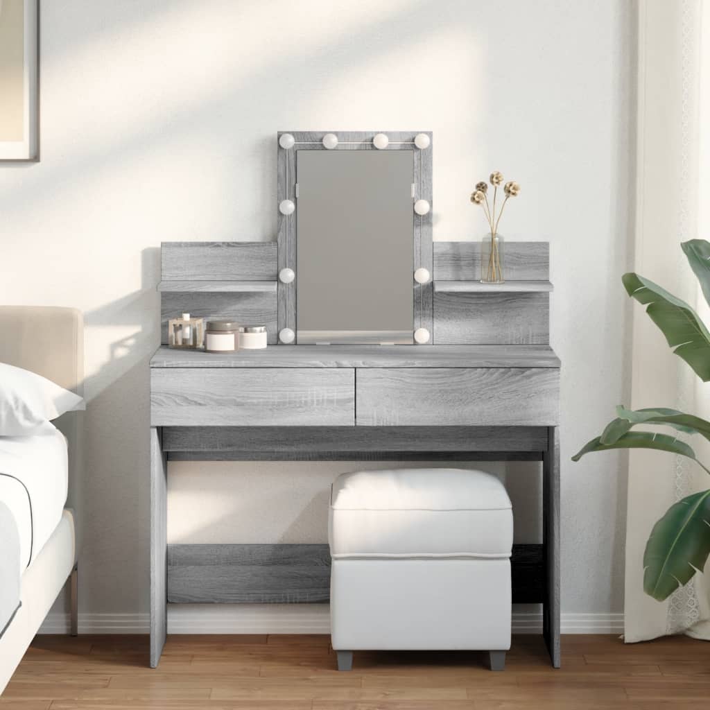 Dressing Table With Led 100X40X130 Cm