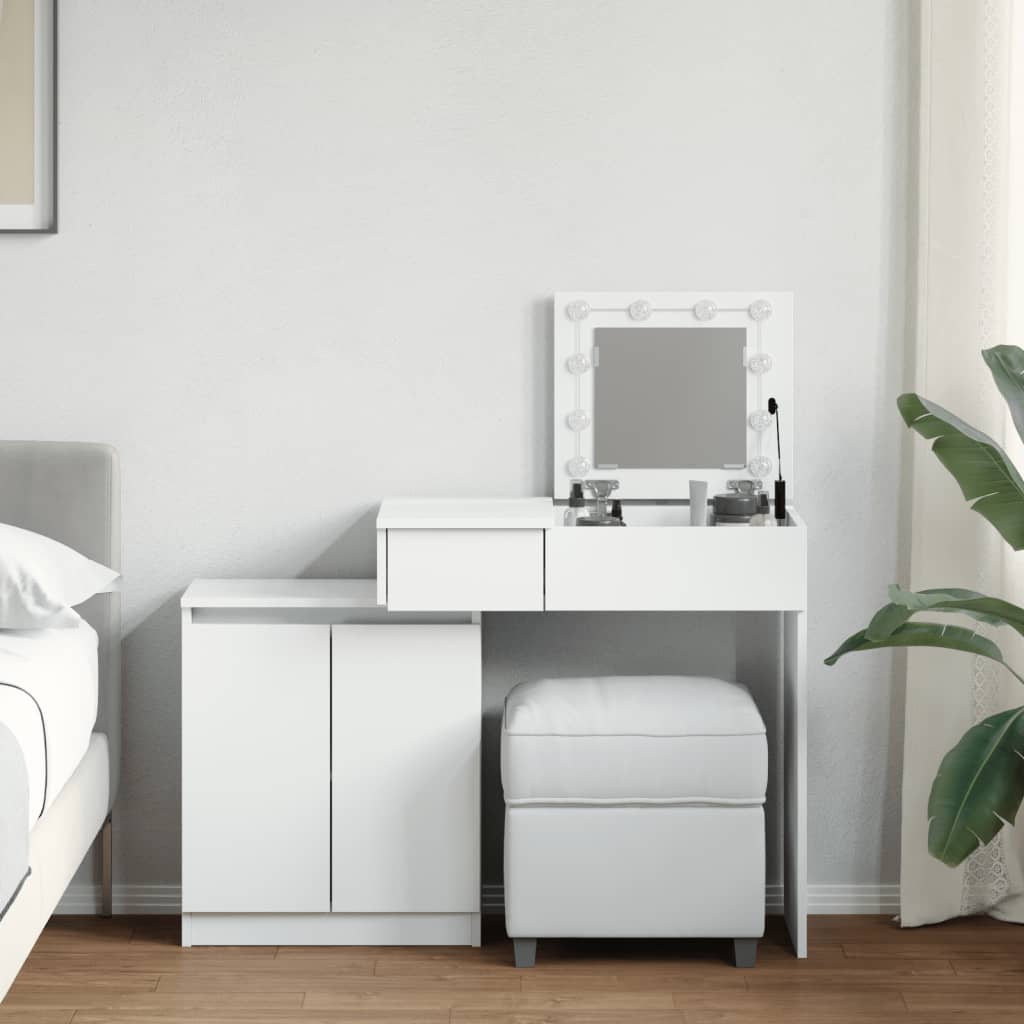 Dressing Table With Led 115X37X110.5 Cm