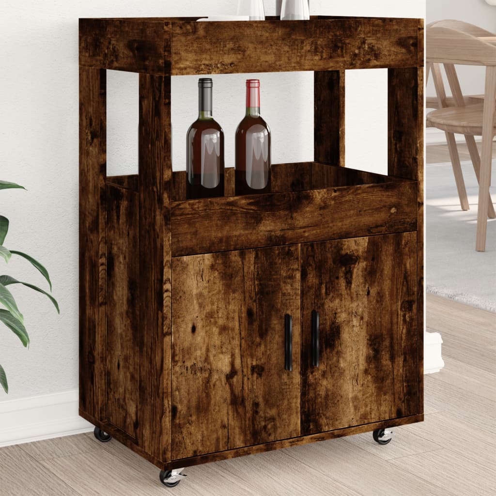 Bar Cart 60X39.5X89 Cm Engineered Wood