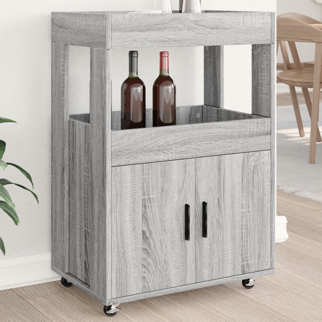 Bar Cart 60X39.5X89 Cm Engineered Wood