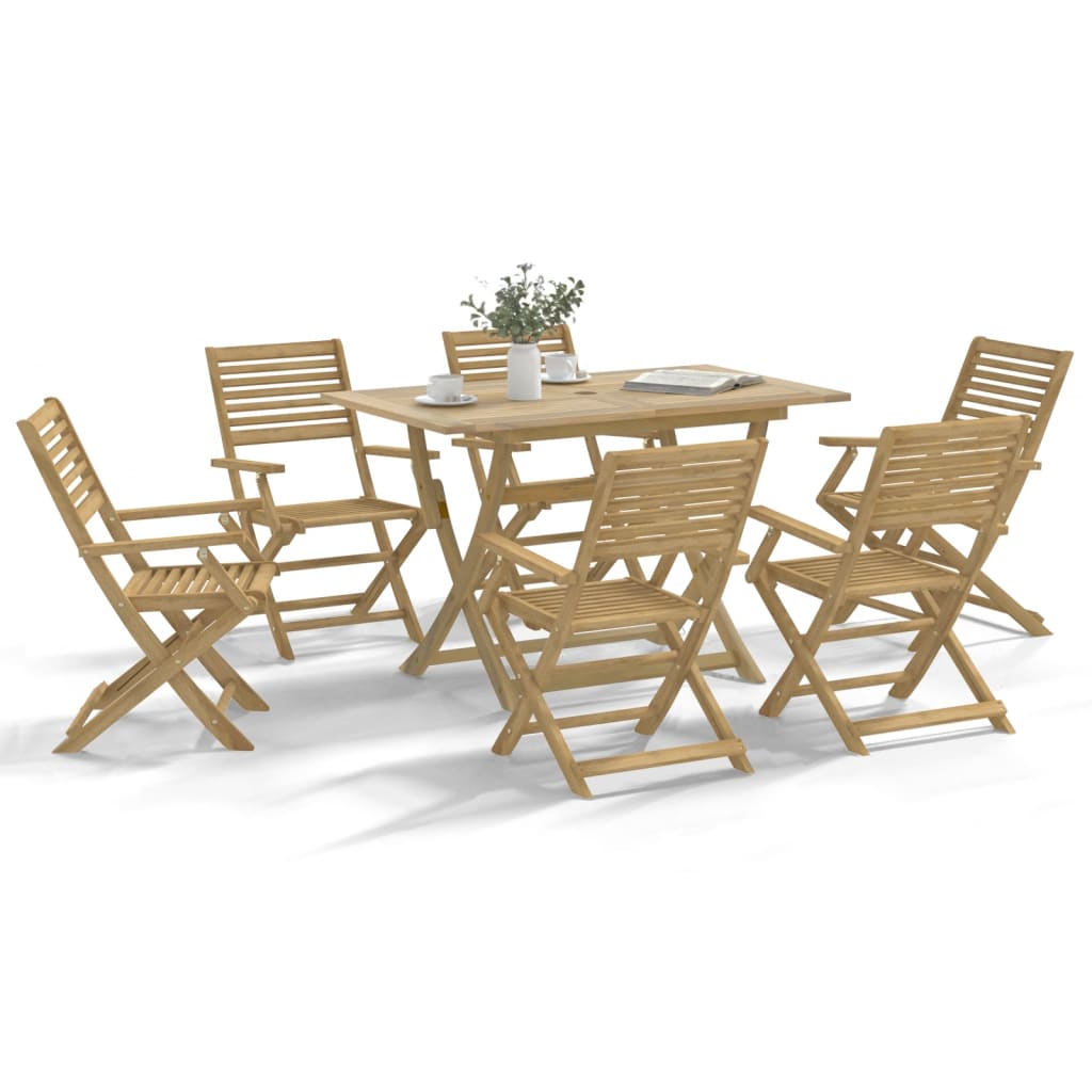 5 Piece Garden Dining Set Solid Wood Acacia