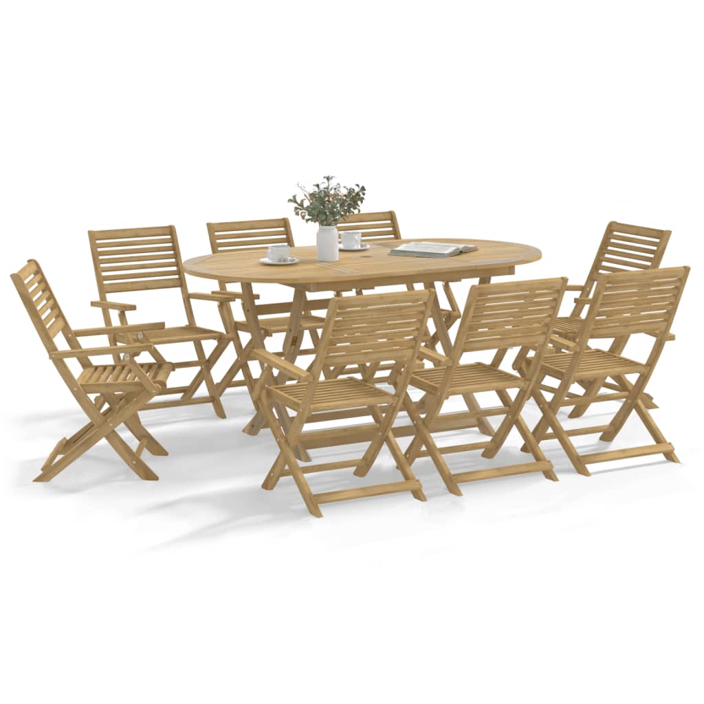 5 Piece Garden Dining Set Solid Wood Acacia