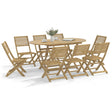 5 Piece Garden Dining Set Solid Wood Acacia