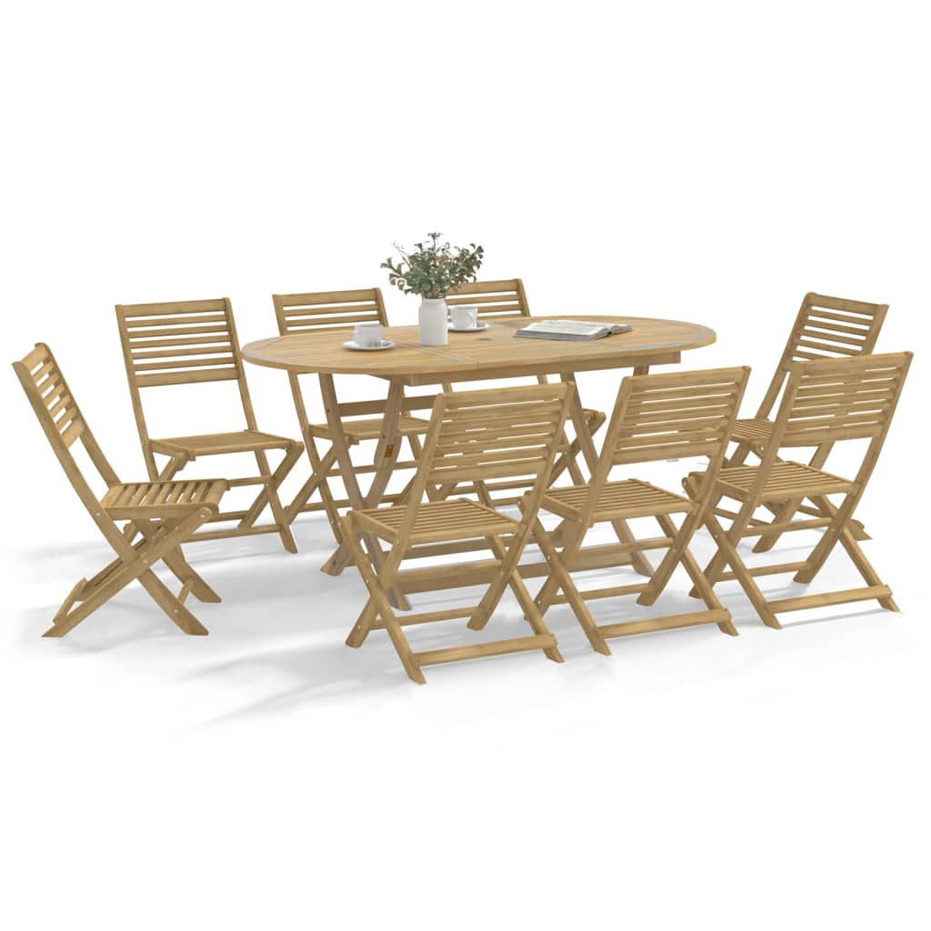5 Piece Garden Dining Set Solid Wood Acacia