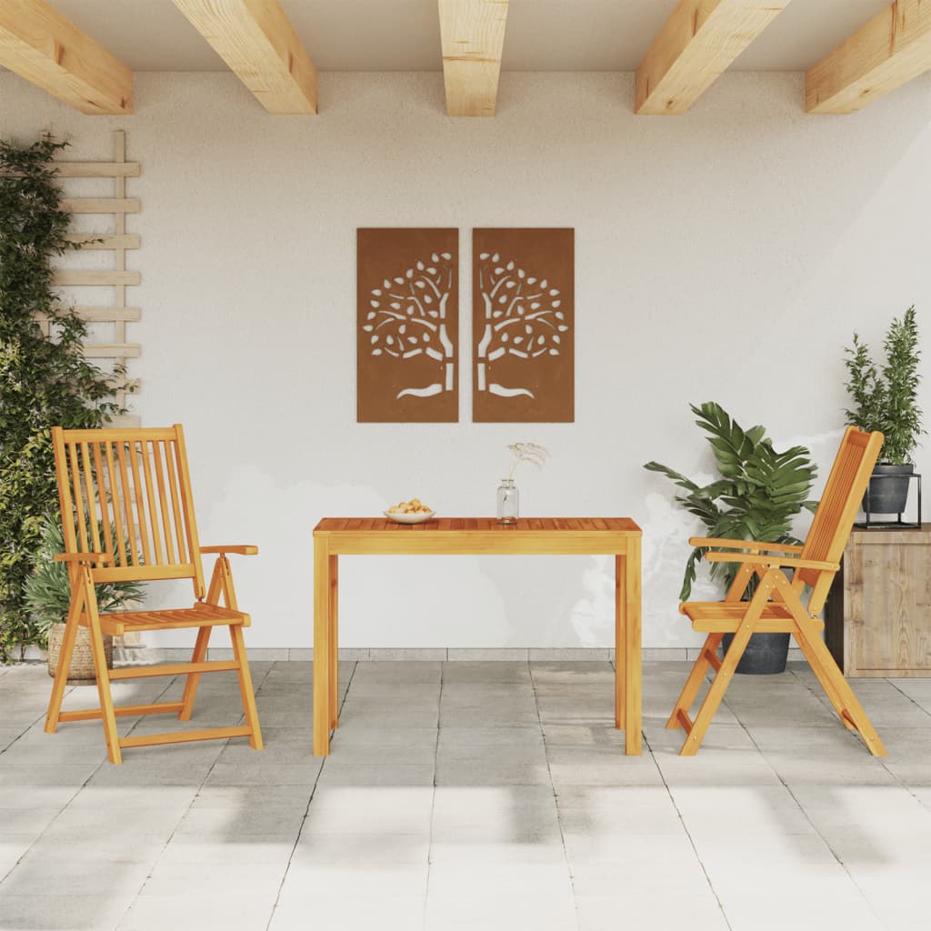 5 Piece Garden Dining Set Solid Wood Acacia