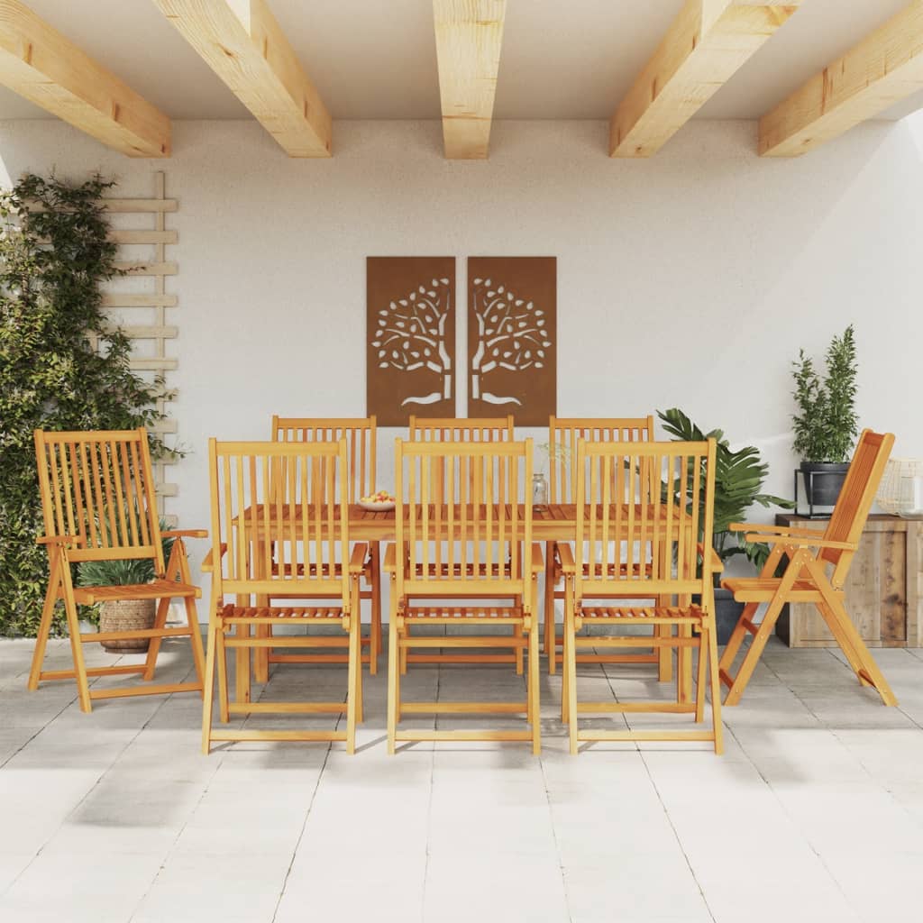 5 Piece Garden Dining Set Solid Wood Acacia