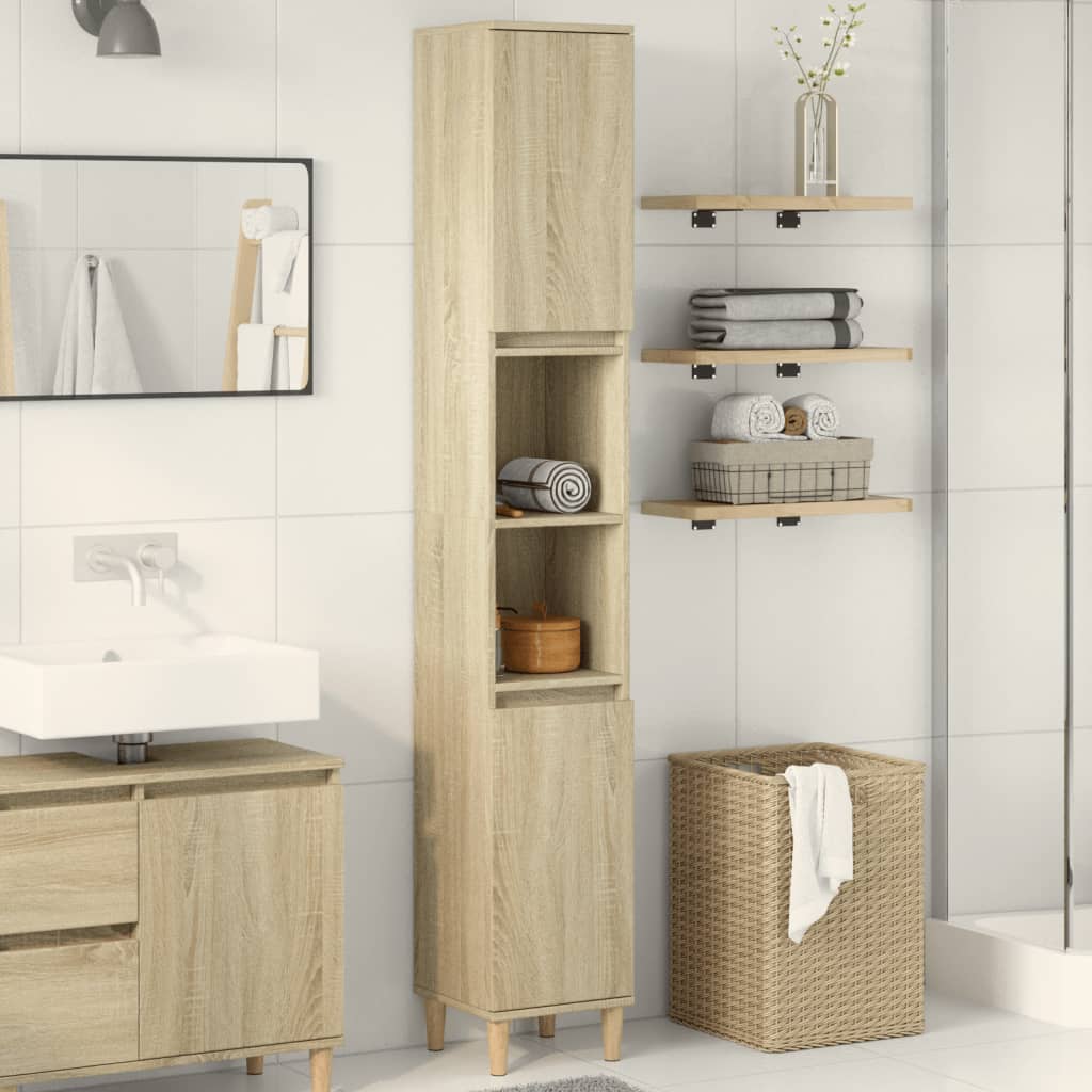 Bathroom Cabinet 30X30X190 Cm Engineered Wood
