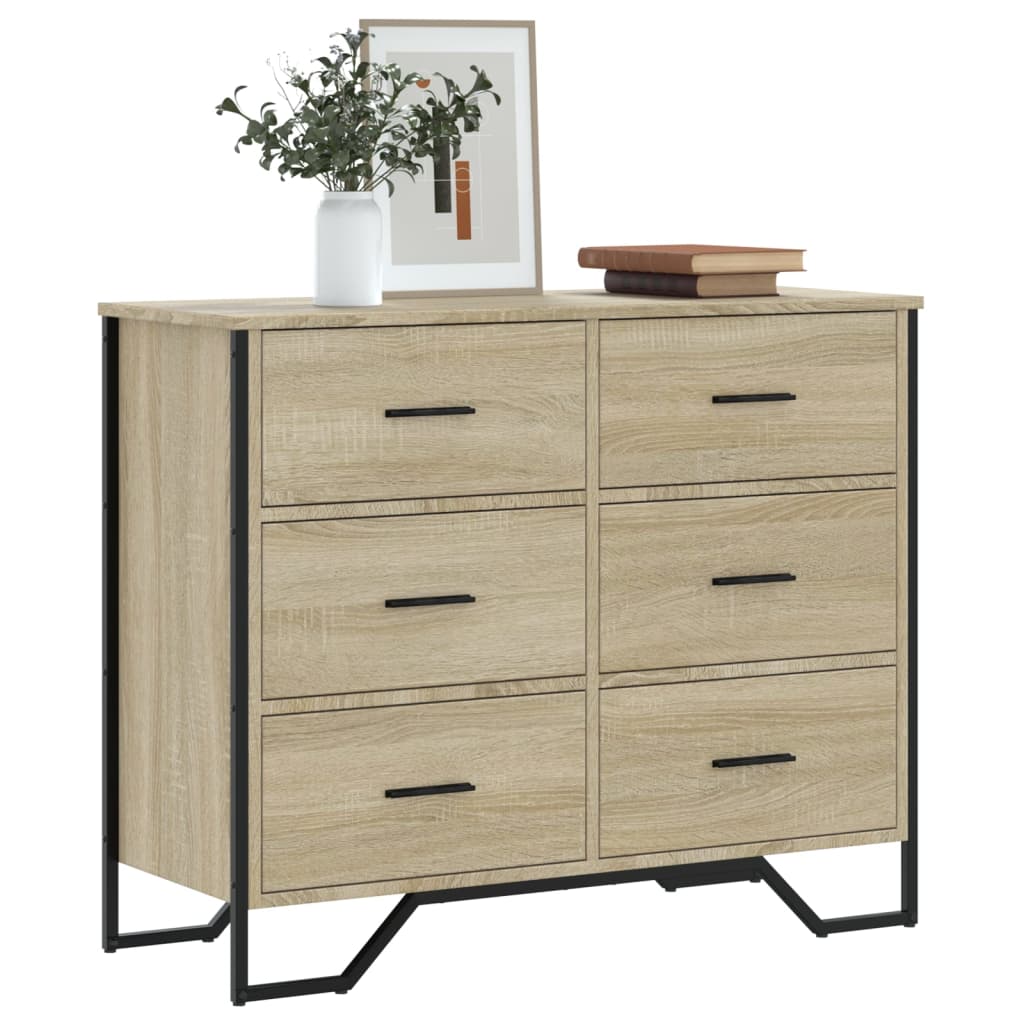 Chest Of Drawers 91X35.5X74.5 Cm Engineered Wood