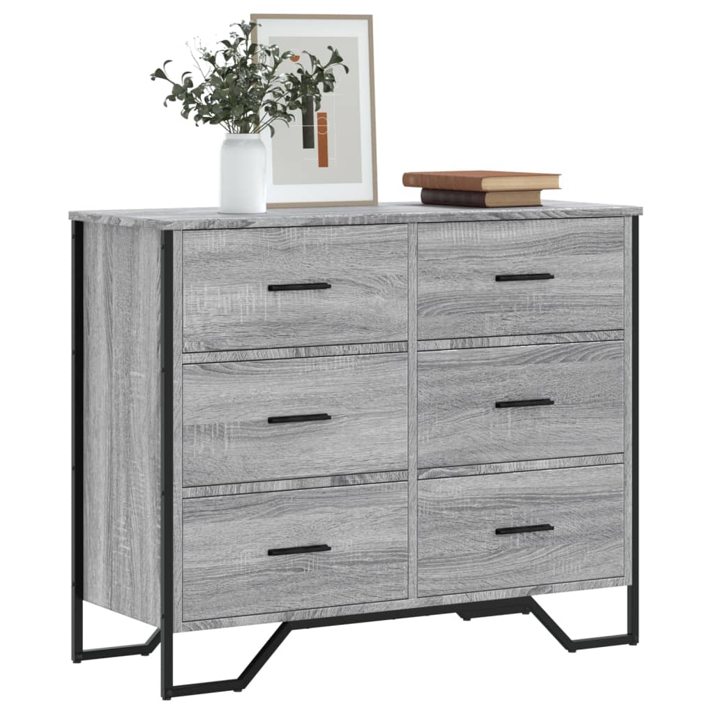 Chest Of Drawers 91X35.5X74.5 Cm Engineered Wood