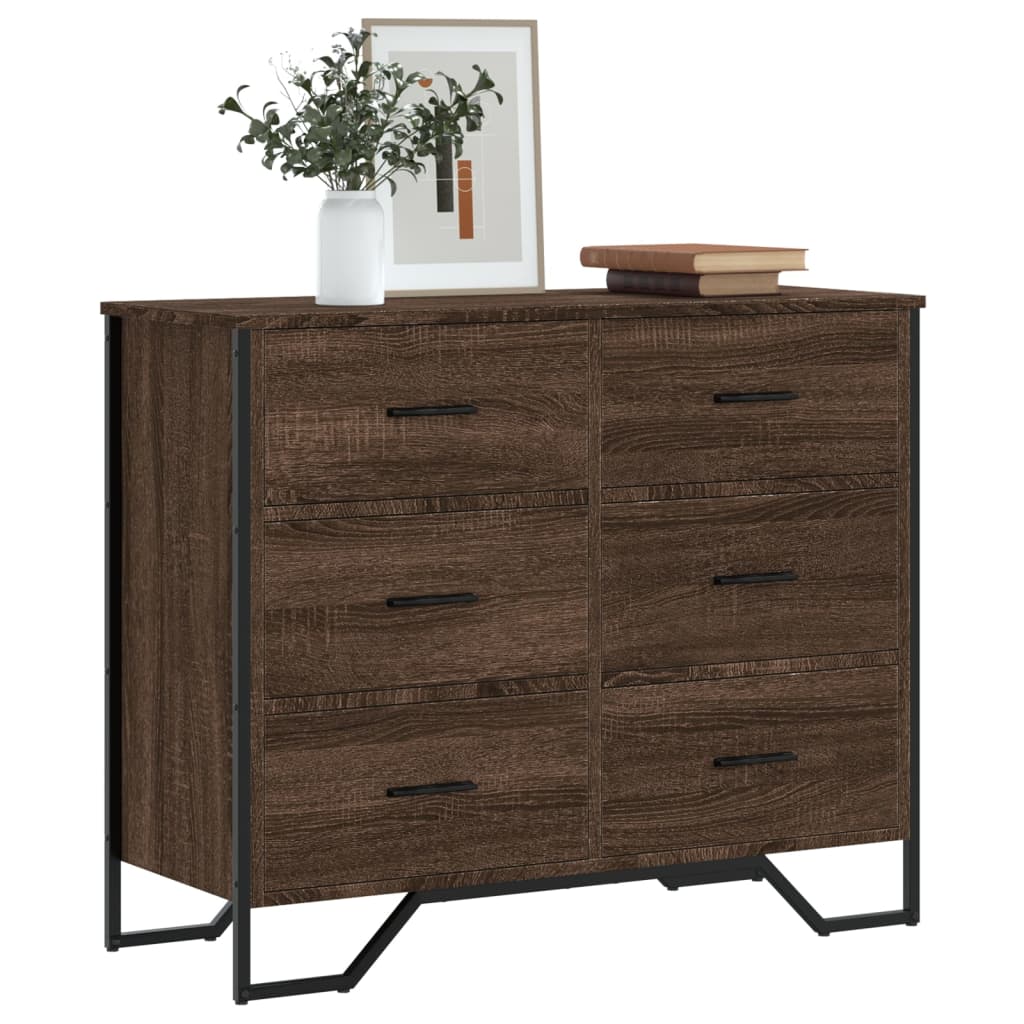 Chest Of Drawers 91X35.5X74.5 Cm Engineered Wood