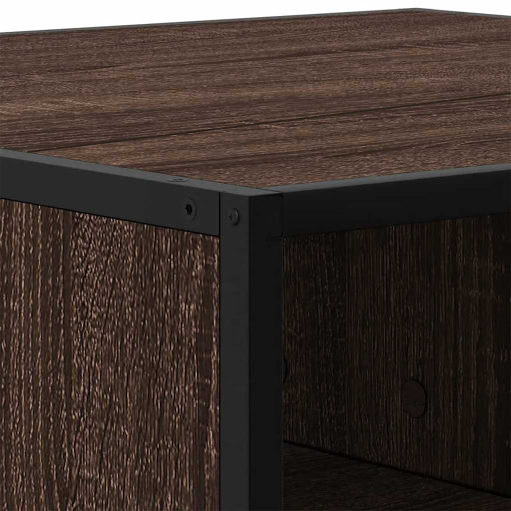 Coffee Table Brown Oak Engineered Wood And Metal