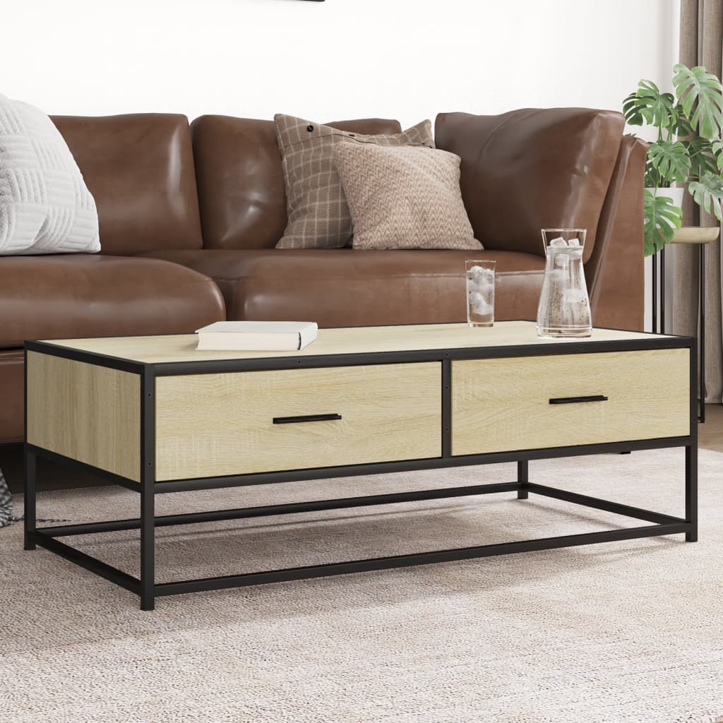Coffee Table 100X50X35 Cm Engineered Wood And Metal