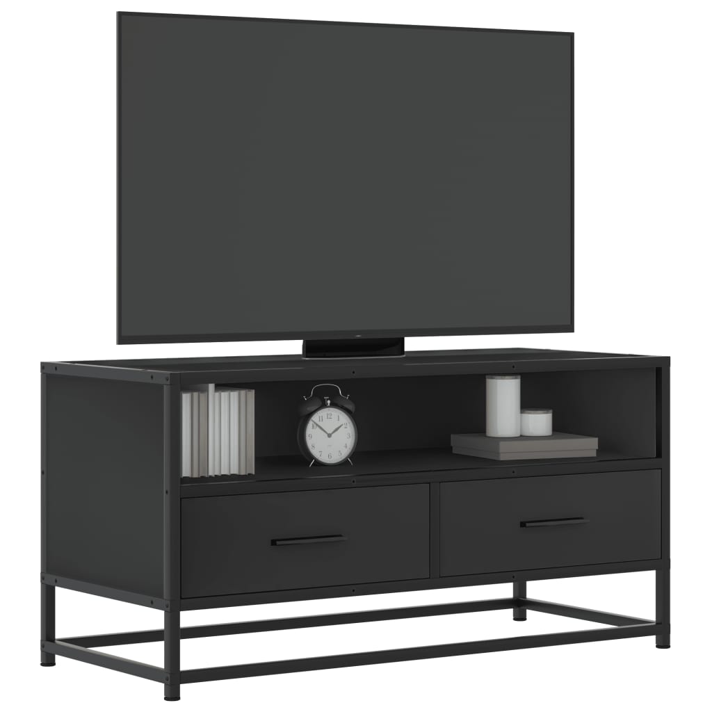 Tv Cabinet 80X34.5X40 Cm Engineered Wood And Metal