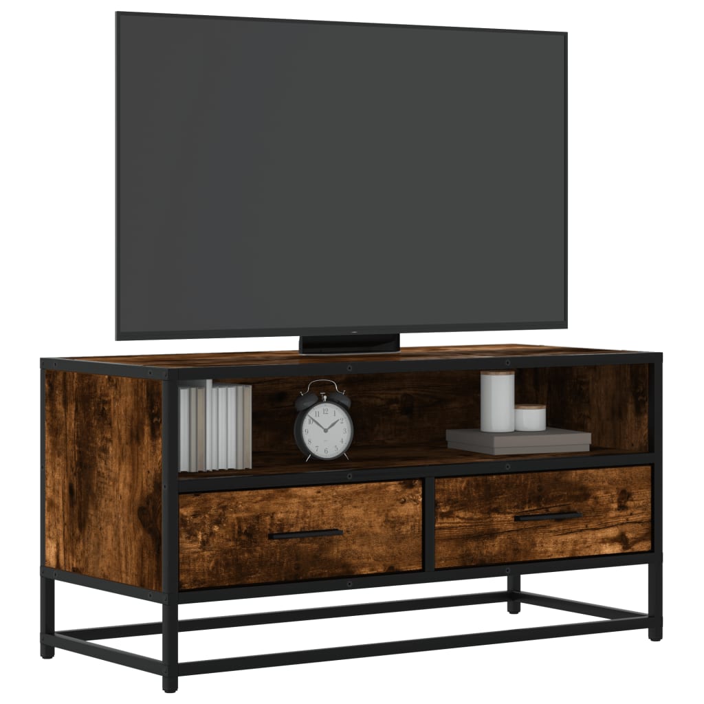 Tv Cabinet 80X34.5X40 Cm Engineered Wood And Metal