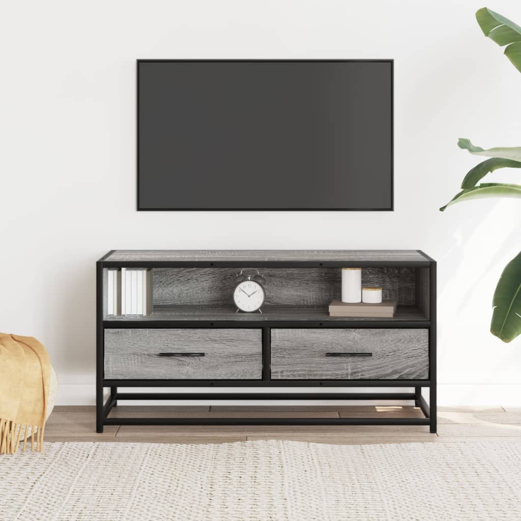 Tv Cabinet 80X34.5X40 Cm Engineered Wood And Metal