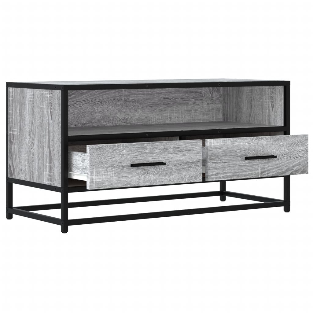 Tv Cabinet 80X34.5X40 Cm Engineered Wood And Metal