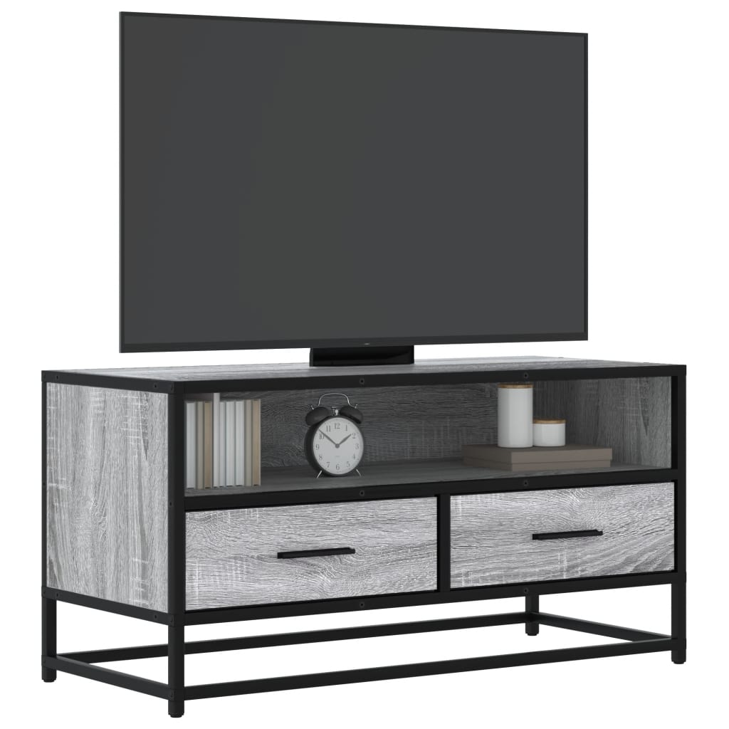 Tv Cabinet 80X34.5X40 Cm Engineered Wood And Metal