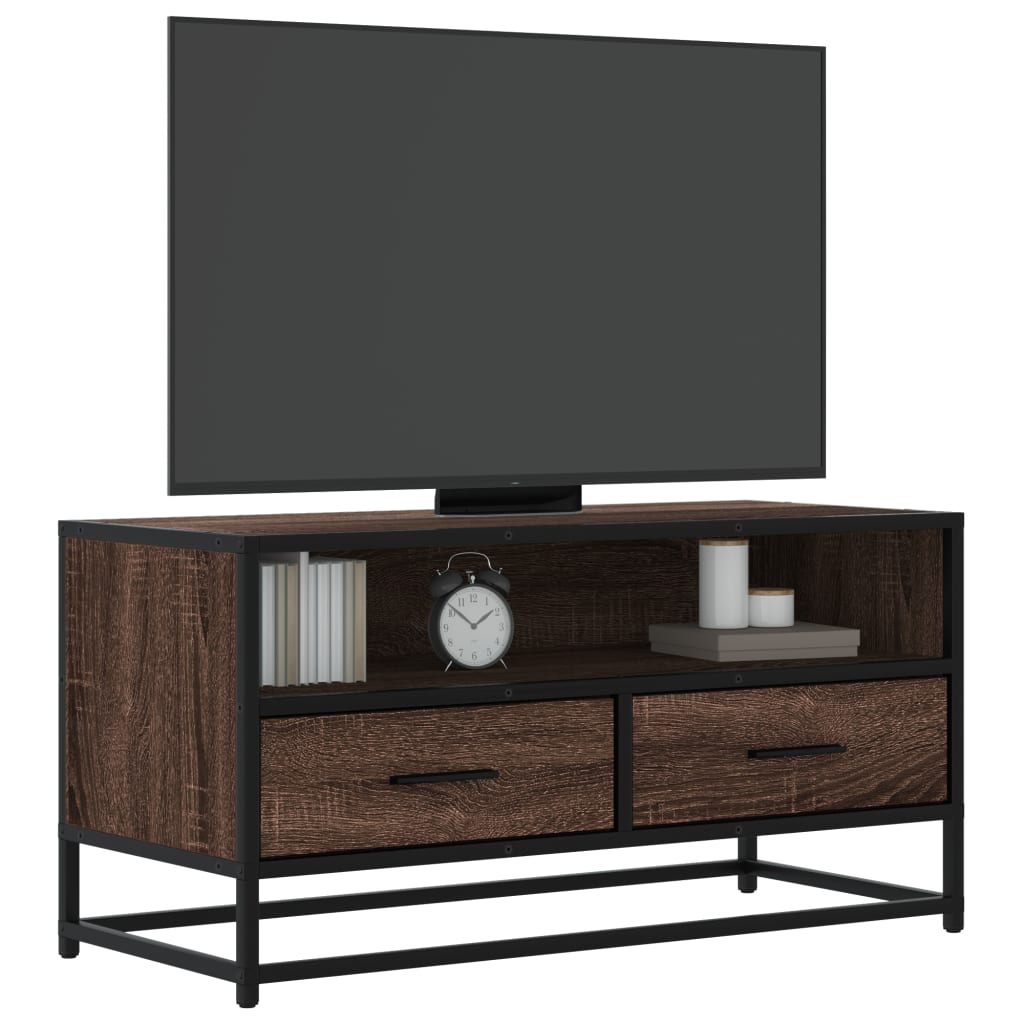 Tv Cabinet 80X34.5X40 Cm Engineered Wood And Metal