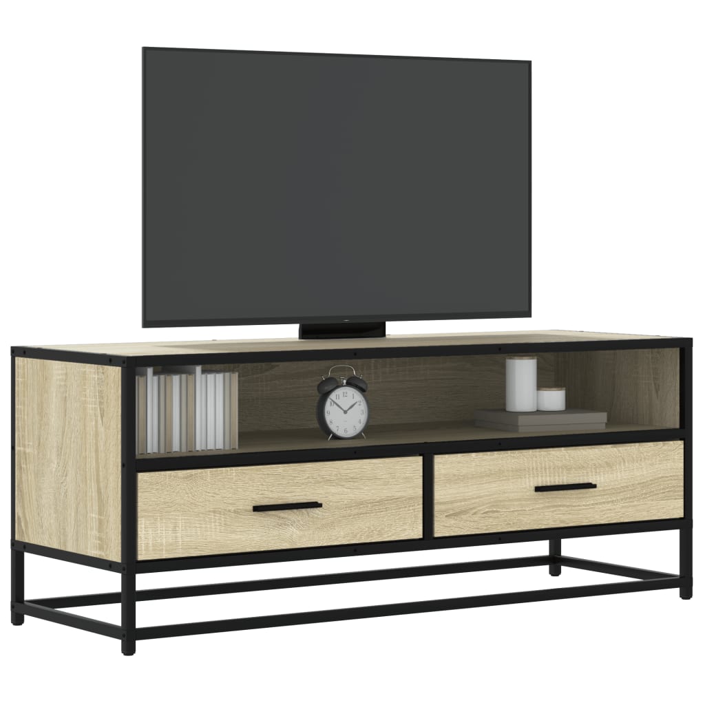 Tv Cabinet 80X34.5X40 Cm Engineered Wood And Metal