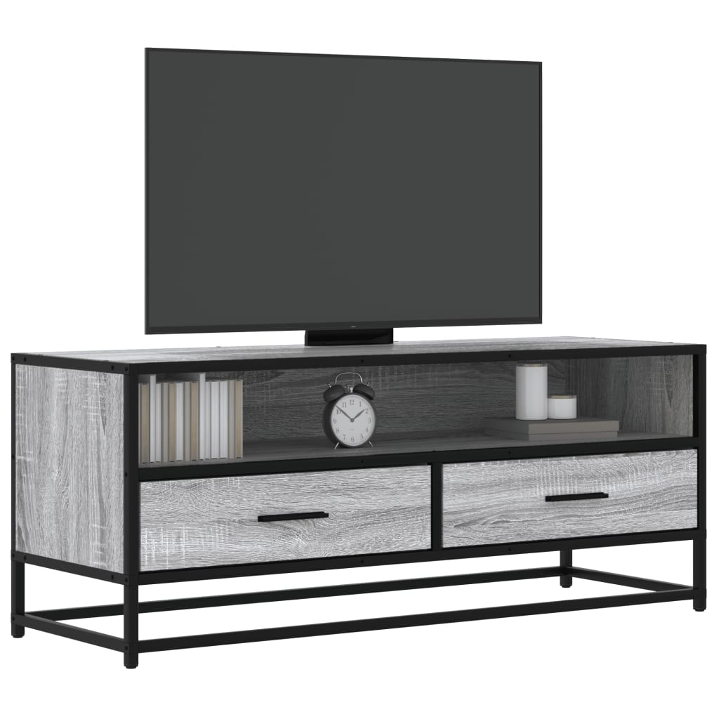 Tv Cabinet 80X34.5X40 Cm Engineered Wood And Metal