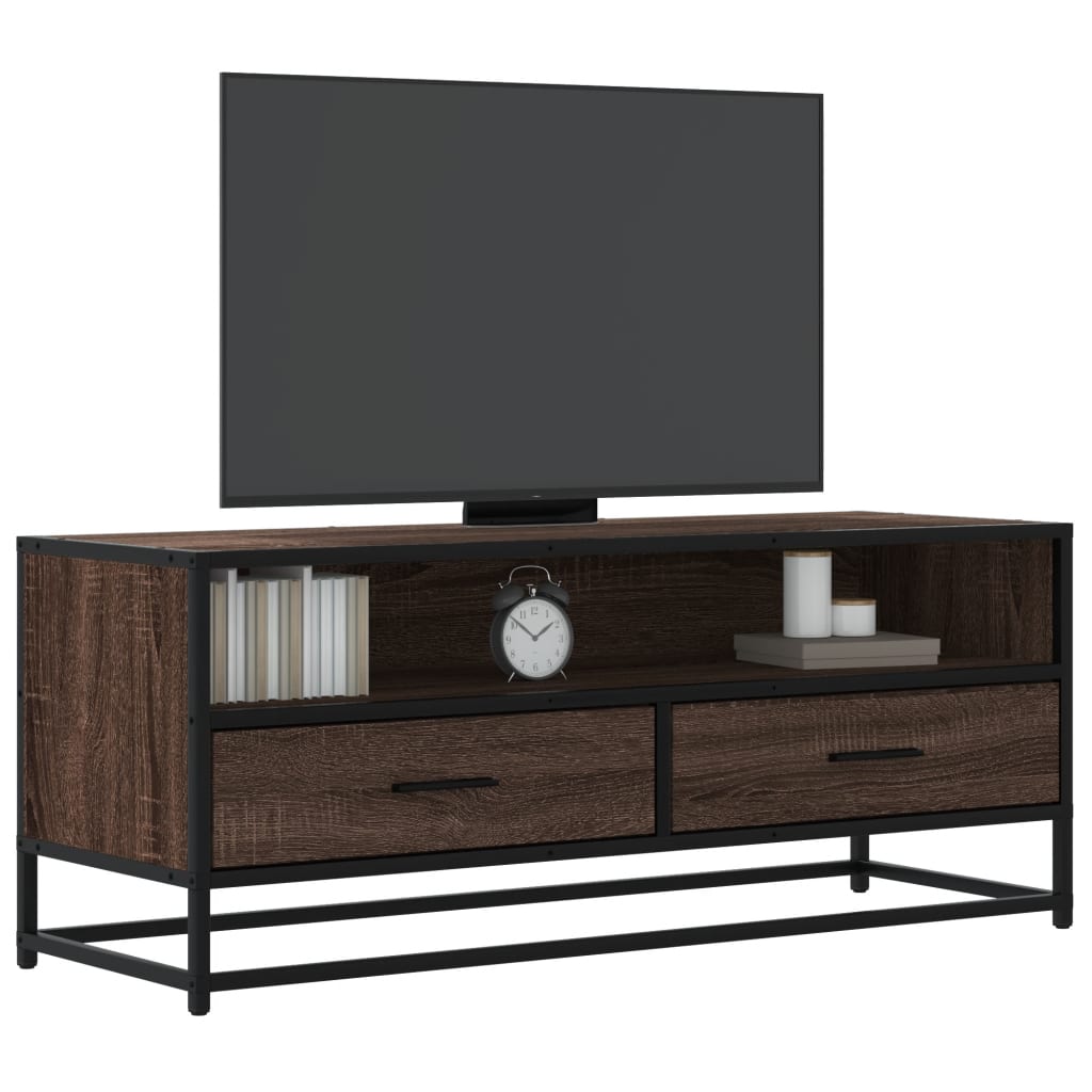 Tv Cabinet 80X34.5X40 Cm Engineered Wood And Metal