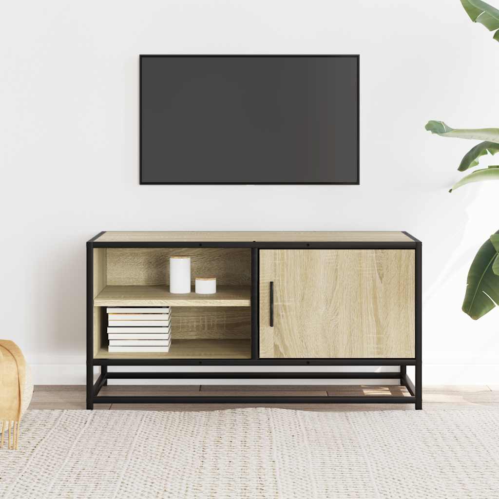 Tv Cabinet 80X34.5X40 Cm Engineered Wood And Metal