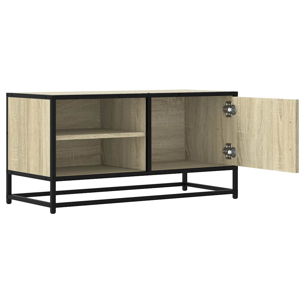 Tv Cabinet 80X34.5X40 Cm Engineered Wood And Metal