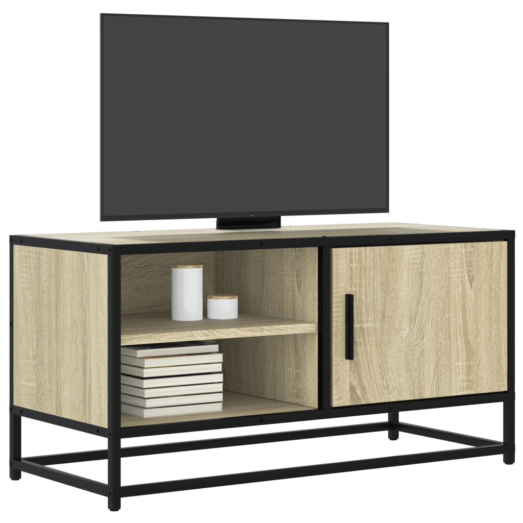Tv Cabinet 80X34.5X40 Cm Engineered Wood And Metal
