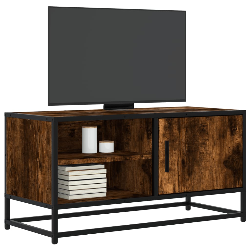 Tv Cabinet 80X34.5X40 Cm Engineered Wood And Metal