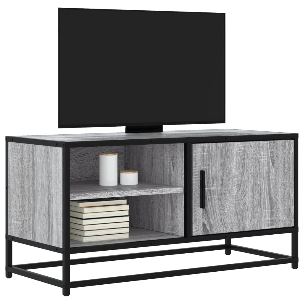 Tv Cabinet 80X34.5X40 Cm Engineered Wood And Metal