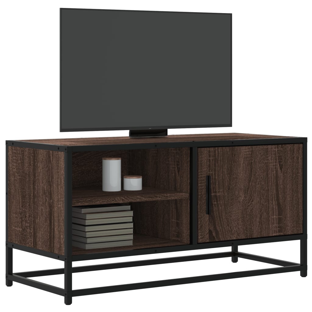 Tv Cabinet 80X34.5X40 Cm Engineered Wood And Metal