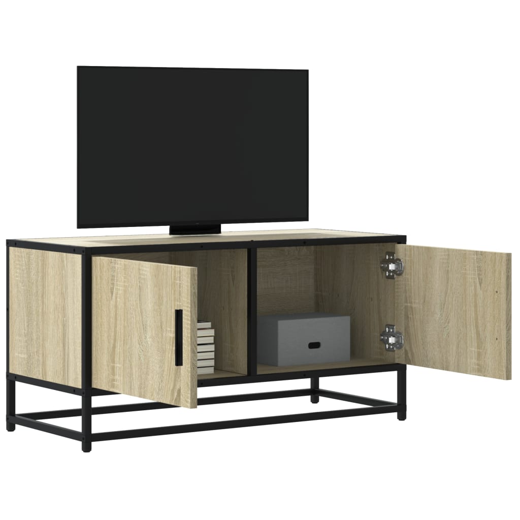 Tv Cabinet 80X34.5X40 Cm Engineered Wood And Metal