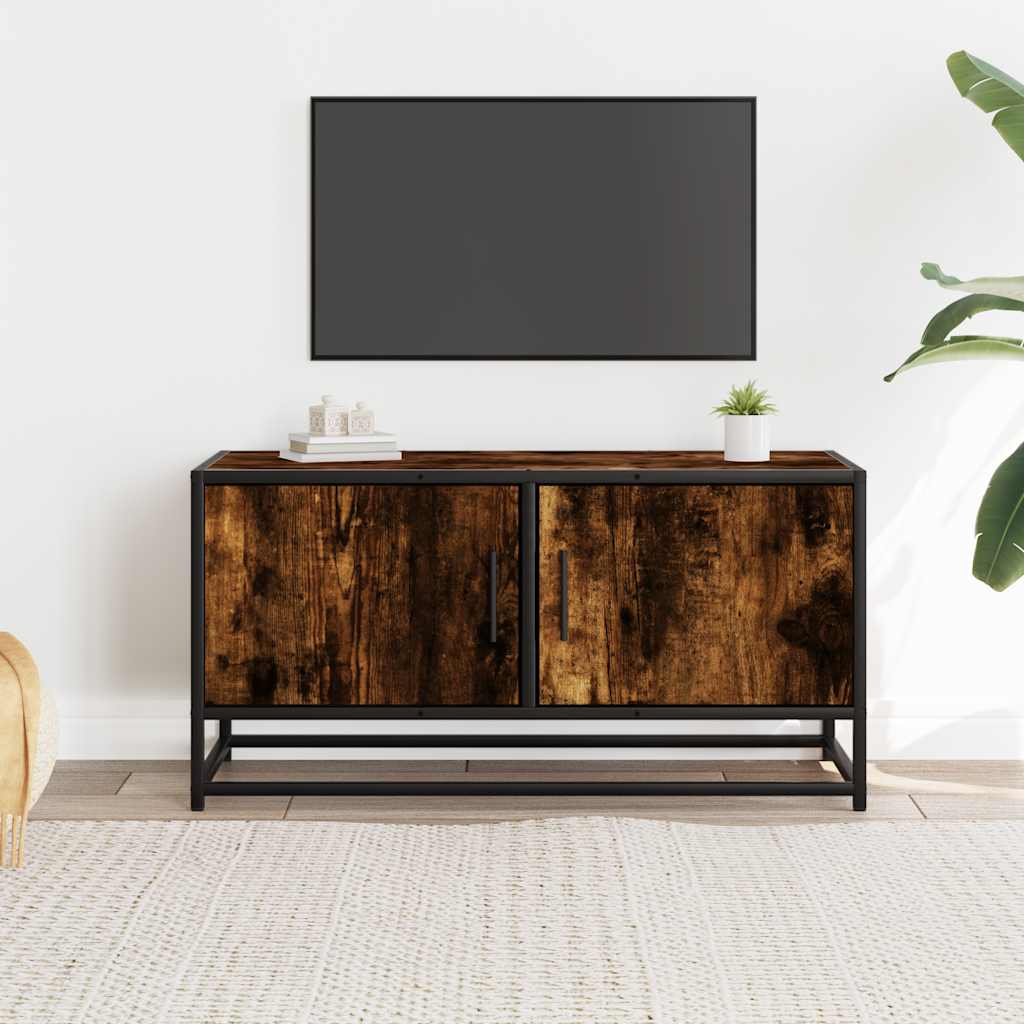 Tv Cabinet 80X34.5X40 Cm Engineered Wood And Metal