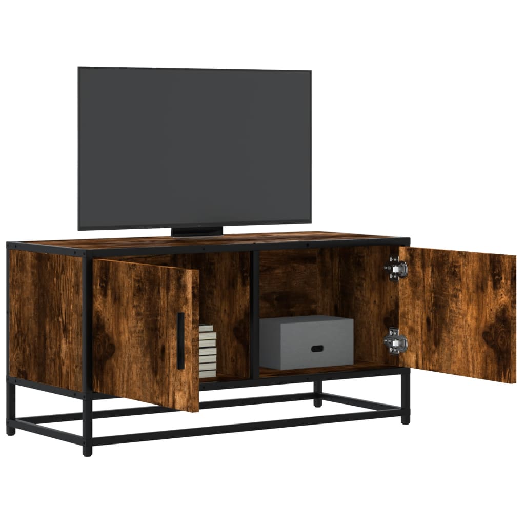 Tv Cabinet 80X34.5X40 Cm Engineered Wood And Metal